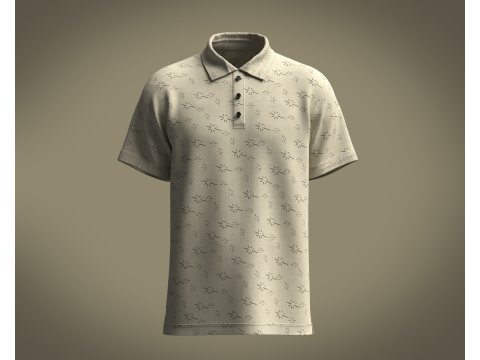 Polo Shirt - AOP Modelo 3D
