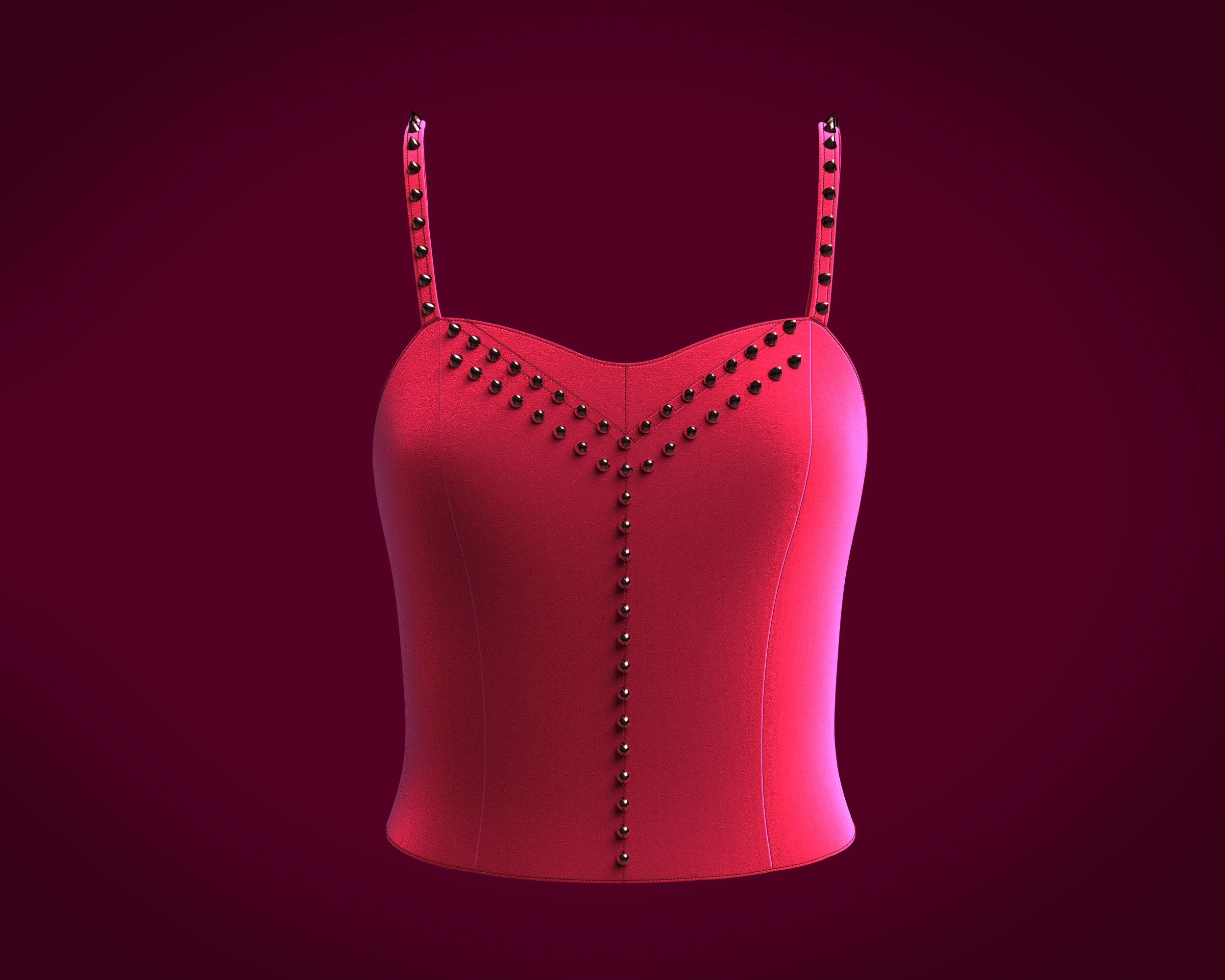 Pretty Bra Tops - Velvet 3D Model .c4d .max .obj .3ds .fbx .stl .blend 