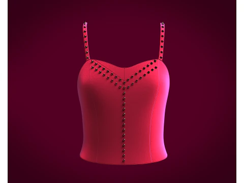 Tops de suti&atilde; bonitos - veludo Modelo 3D