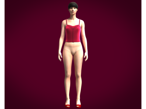 Pretty Bra Tops - Velvet 3D-Modell