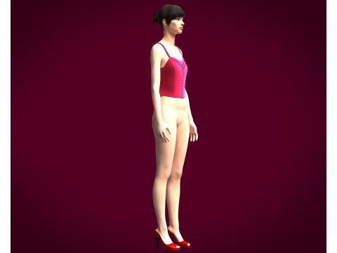 Pretty Bra Tops - Velvet 3D-Modell