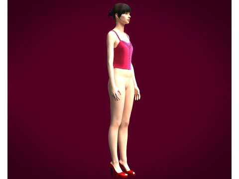 Pretty Bra Tops - Velvet 3D Model