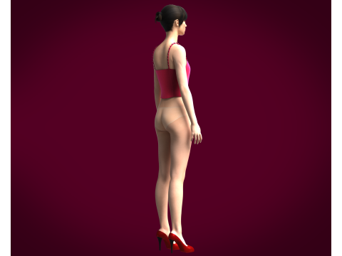 Pretty Bra Tops - Velvet 3D-Modell