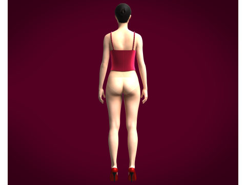 Pretty Bra Tops - Velvet 3D-Modell
