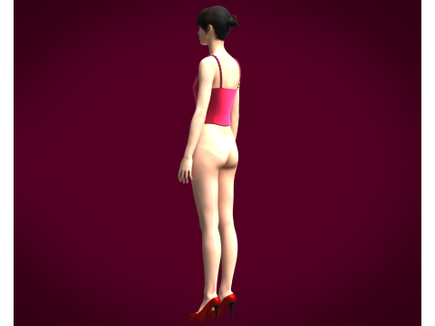 Pretty Bra Tops - Velvet 3D-Modell