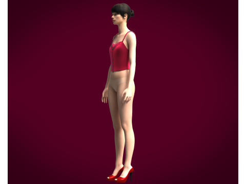 Pretty Bra Tops - Velvet 3D-Modell