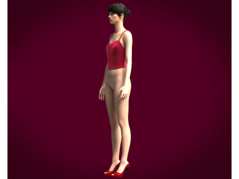 Pretty Bra Tops - Velvet 3D Model