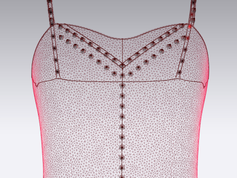 Pretty Bra Tops - Velvet 3D-Modell