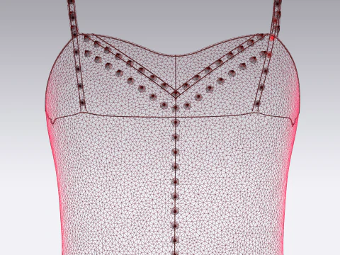 Pretty Bra Tops - Velvet 3D Model
