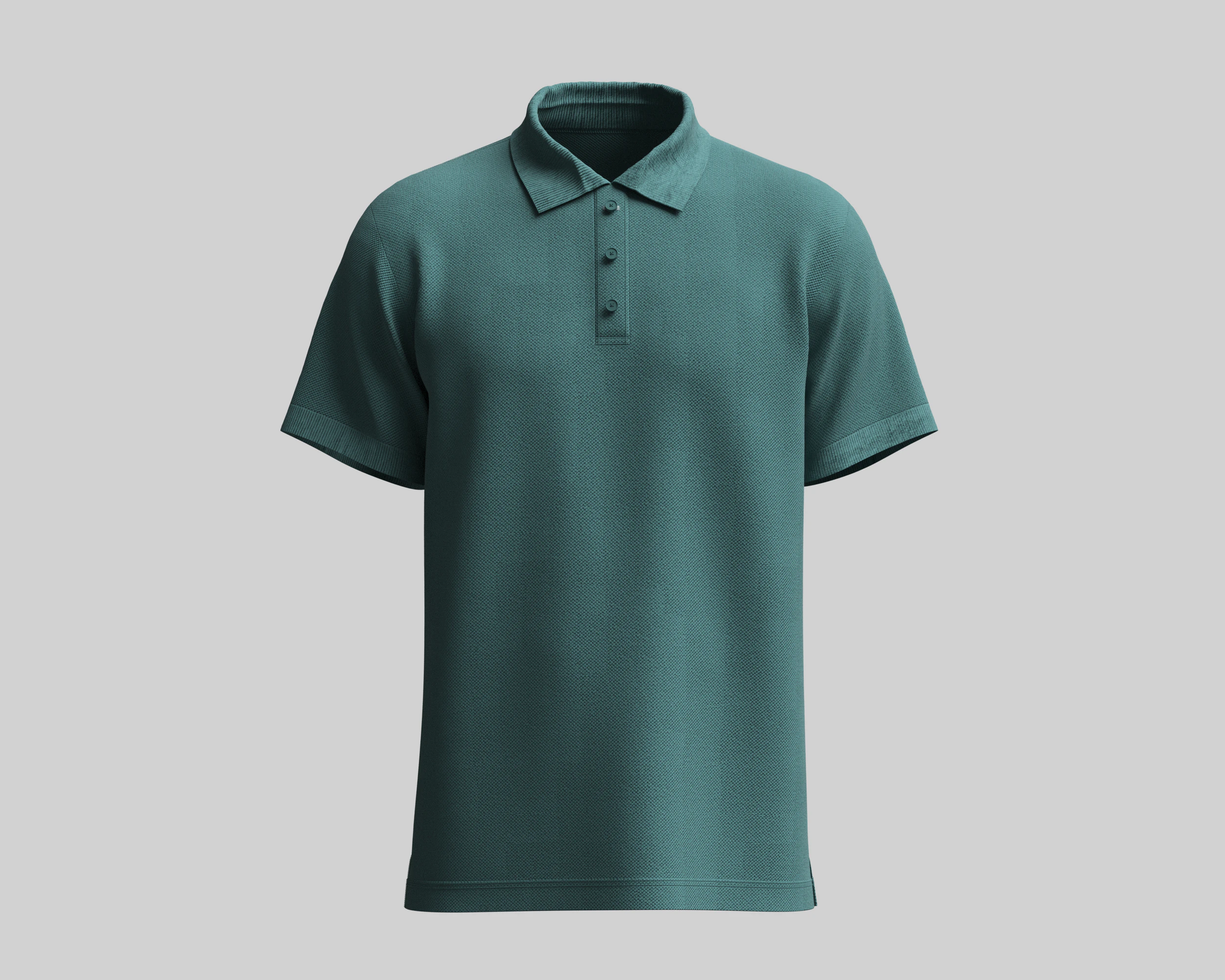 Polo - Pique Cotton 3D Model .c4d .max .obj .3ds .fbx .stl .blend 
