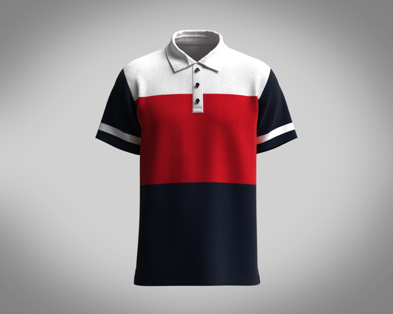 Polo - Contrast Color 3D Model .c4d .max .obj .3ds .fbx .stl .blend 