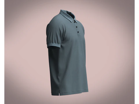 Men Polo Shirt 3D Model