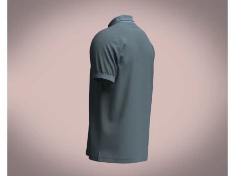 Men Polo Shirt 3D Model