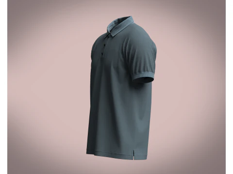 Men Polo Shirt 3D Model