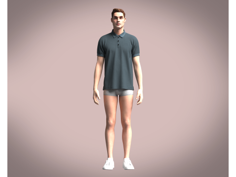 Men Polo Shirt Modelo 3D
