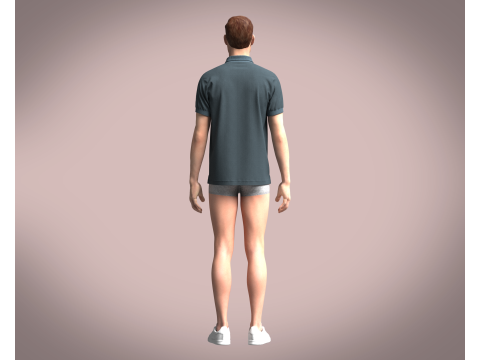 Men Polo Shirt Modelo 3D