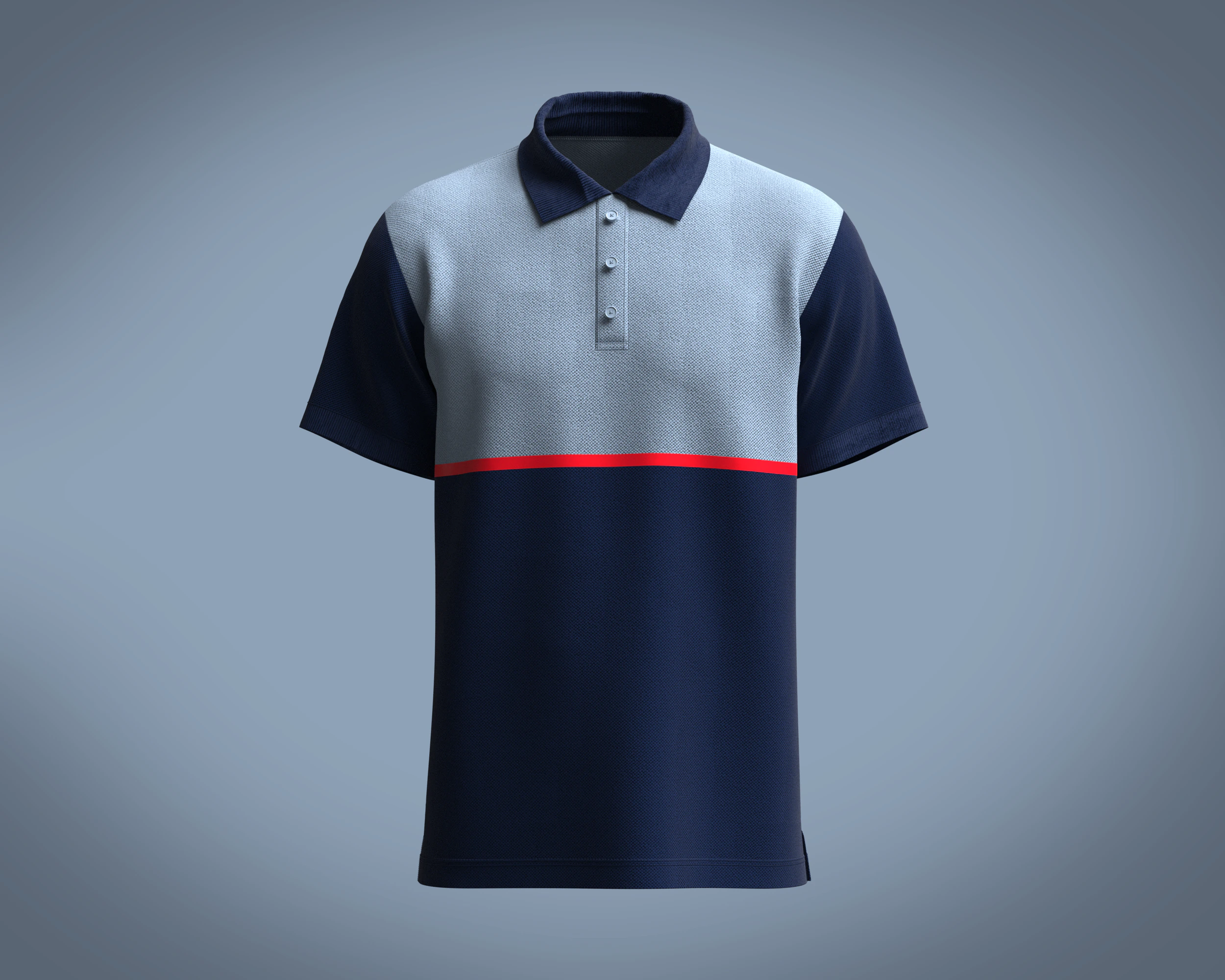 Polo - Cotton Shirt 3D Model .c4d .max .obj .3ds .fbx .stl .blend 