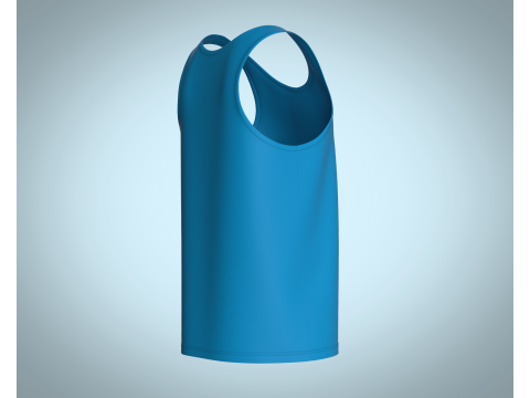 Men Tank Tops - Single Color 3D 모델