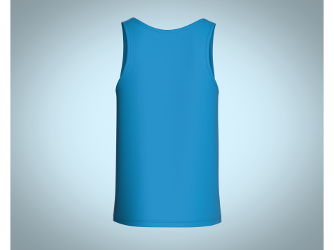 Men Tank Tops - Single Color 3D 모델