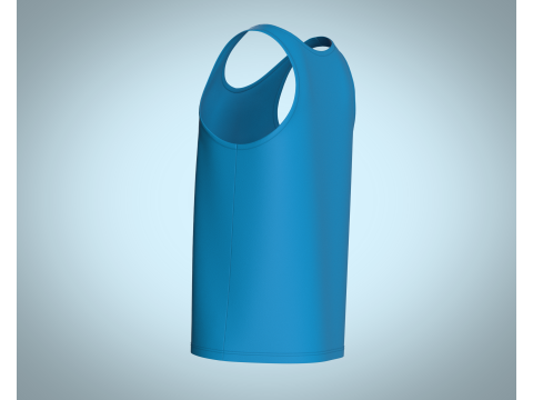 Men Tank Tops - Single Color 3D 모델