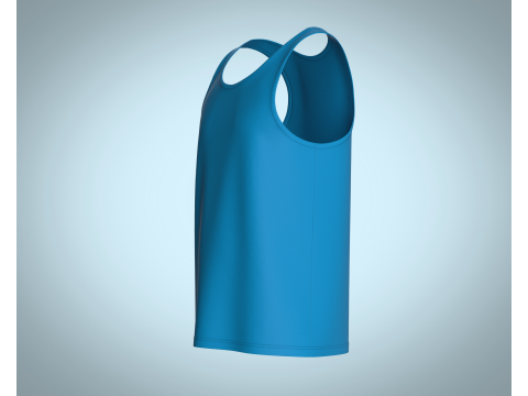 Men Tank Tops - Single Color 3D 모델