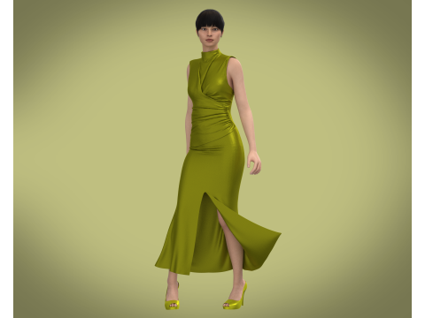 Ladies Nightwear - Silk Modelo 3D