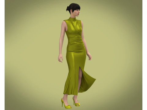 Ladies Nightwear - Silk 3D Model