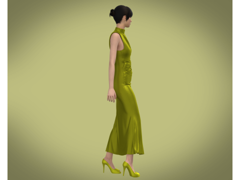 Ladies Nightwear - Silk 3D Model