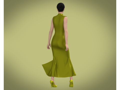 Ladies Nightwear - Silk 3D Model
