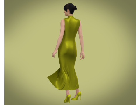 Ladies Nightwear - Silk 3D Model