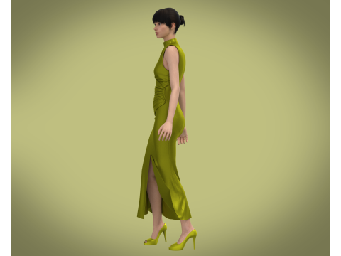 Ladies Nightwear - Silk 3D Model