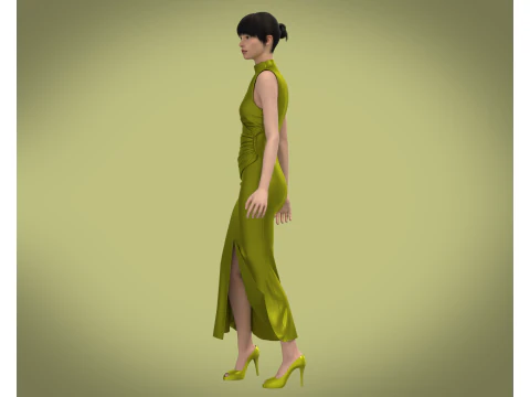 Ladies Nightwear - Silk 3D Model