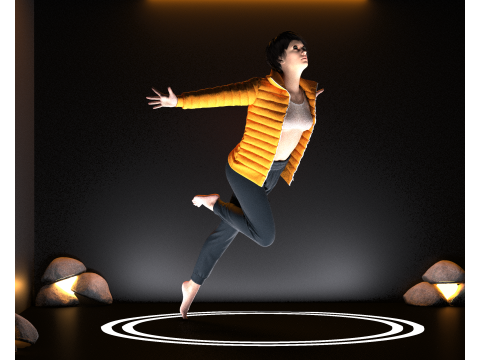 Puffer Jacket with Jogger 3D Model