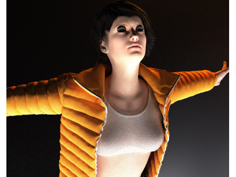Puffer Jacket with Jogger Modello 3D