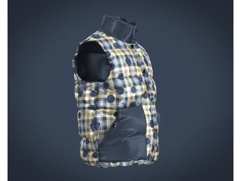 メンズベストジャケット 3Dモデル