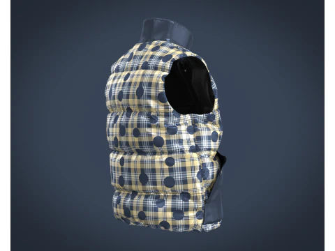 メンズベストジャケット 3Dモデル