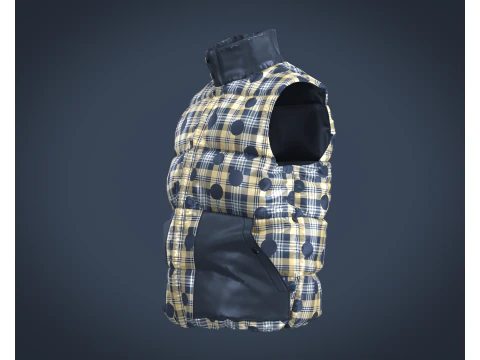 メンズベストジャケット 3Dモデル