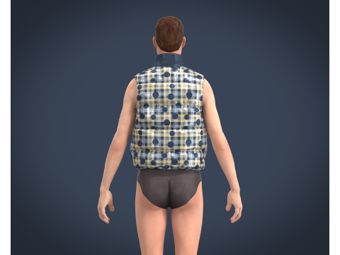 Men Vest Jackets 3Dモデル