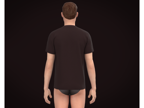Men Coffee T-shirt Modèle 3D