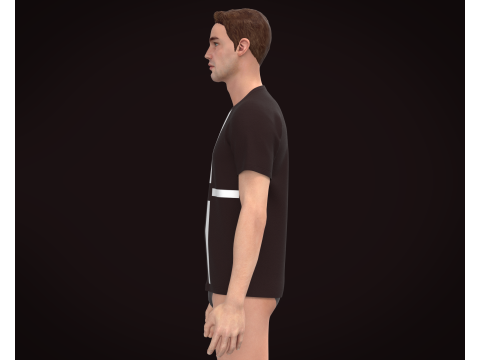 Men Coffee T-shirt Modèle 3D