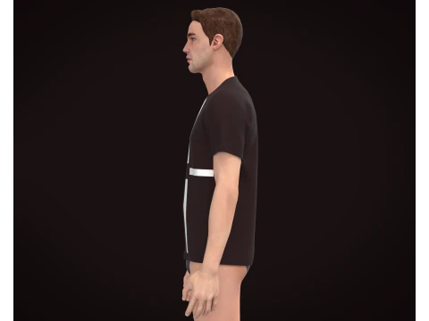 Men Coffee T-shirt 3D Model