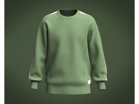 Men Green Sweatshirt 3D Model