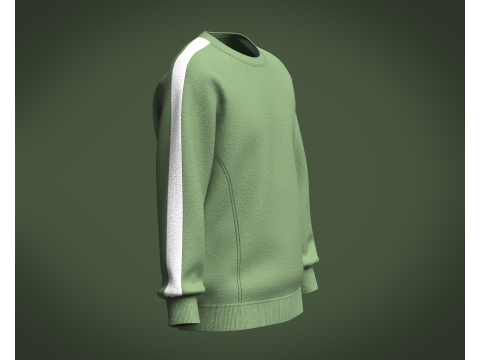 Men Green Sweatshirt Modelo 3D