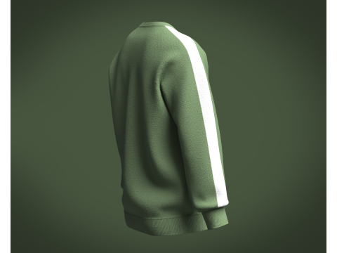 Men Green Sweatshirt Modelo 3D