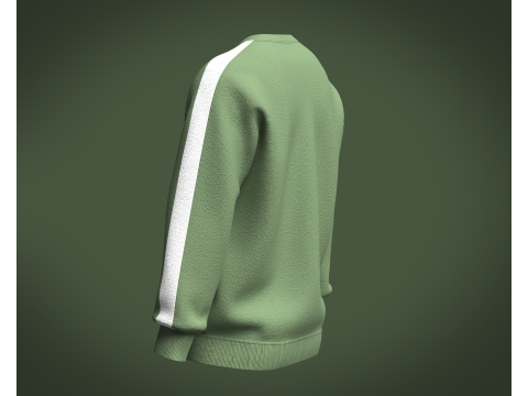 Men Green Sweatshirt Modelo 3D