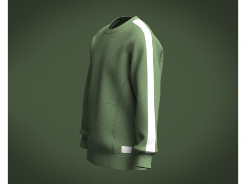 Men Green Sweatshirt Modelo 3D