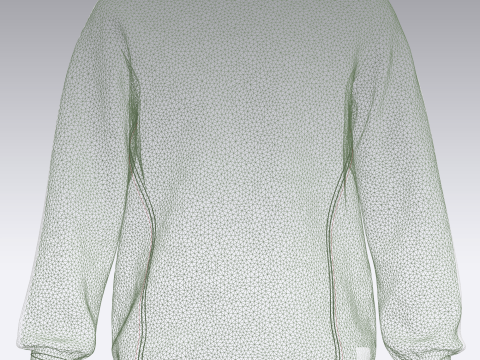 Men Green Sweatshirt Modelo 3D