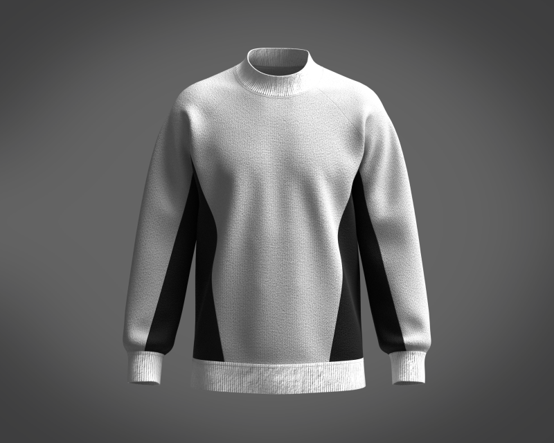 Men Gray Sweatshirt 3D Model .c4d .max .obj .3ds .fbx .stl .blend 