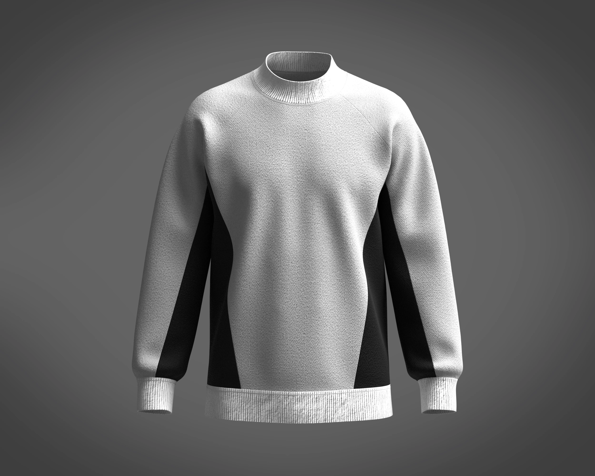Men Gray Sweatshirt 3D Model .c4d .max .obj .3ds .fbx .stl .blend 