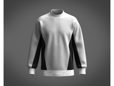 Men Gray Sweatshirt 3Dモデル